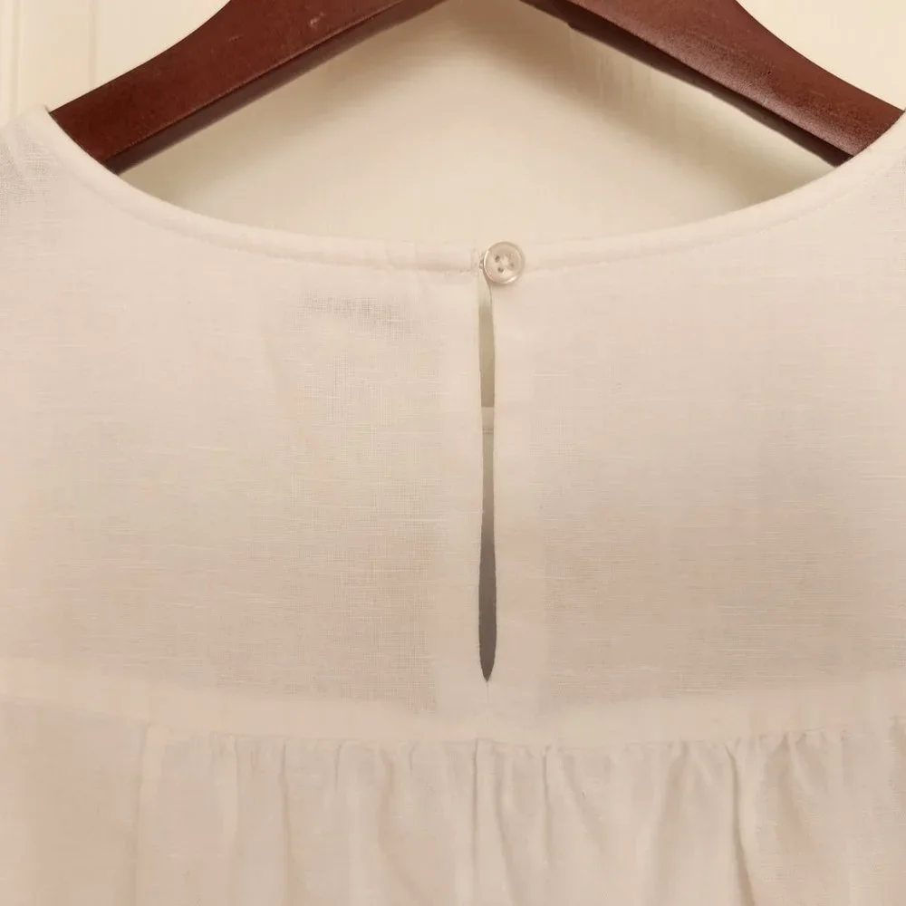 NWOT J. Crew Factory Embroidered Linen/Cotton Dress XXS - Picture 5 of 7